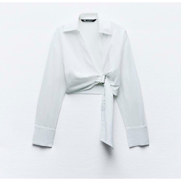 Zara Tops - NWT Zara Buckled Linen Shirt